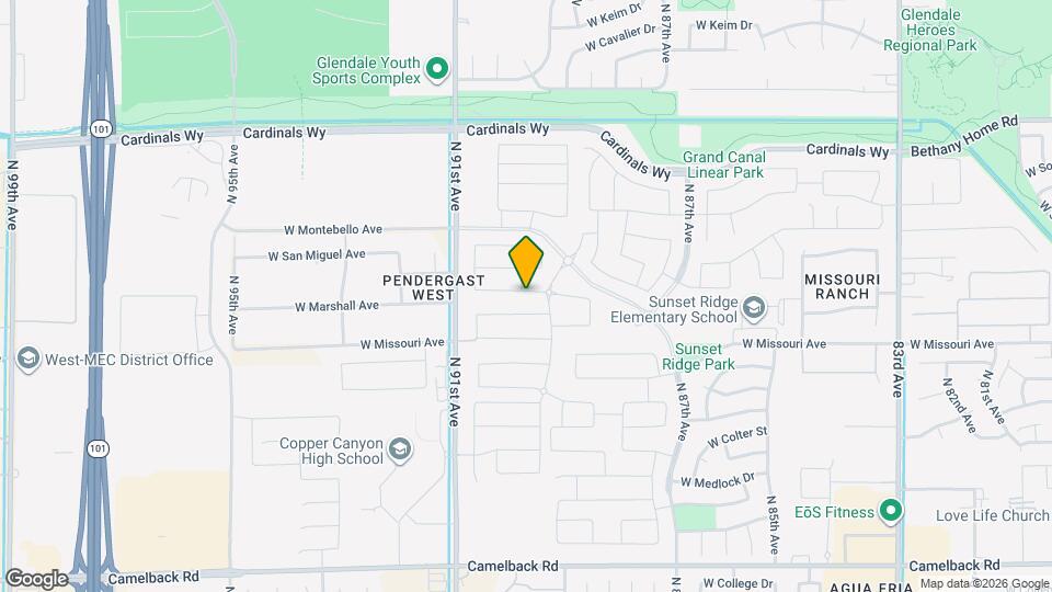 8963 W Luke Ave Map and Location Details