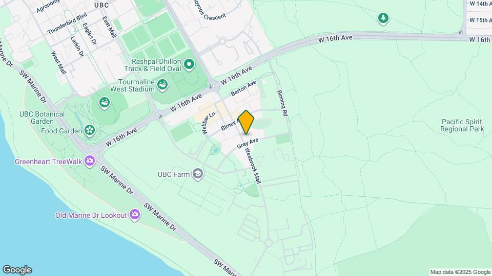 3478 Wesbrook Mall Map and Location Details