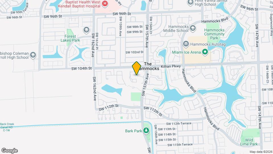 15821 SW 104th Ter, Unit 203 Map and Location Details