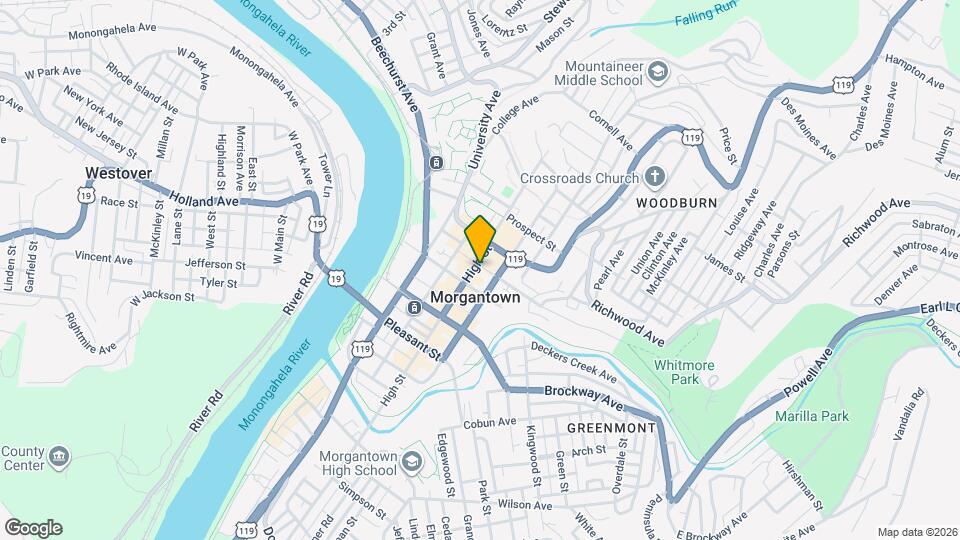 444 High St Mapa y Detalles de la Ubicación