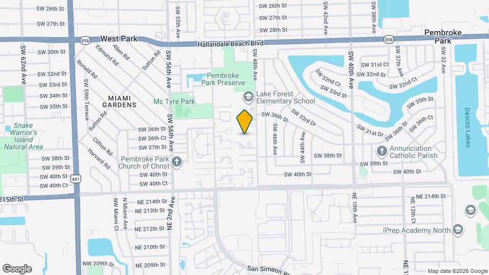 4900 SW 36th Ct Map and Location Details