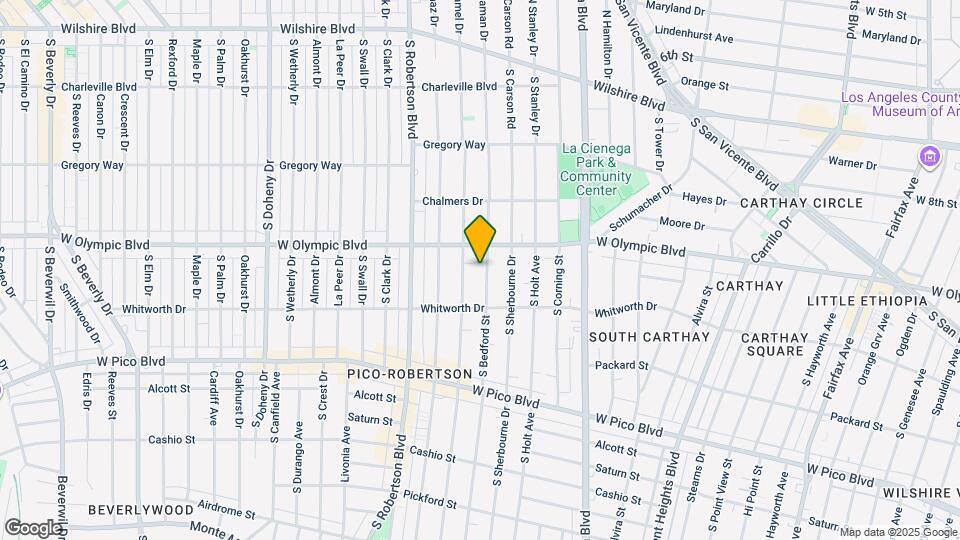 1027 S Bedford St Map and Location Details