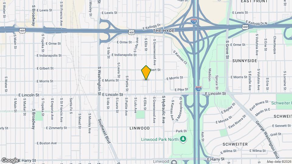 1107 S Ellis St Map and Location Details