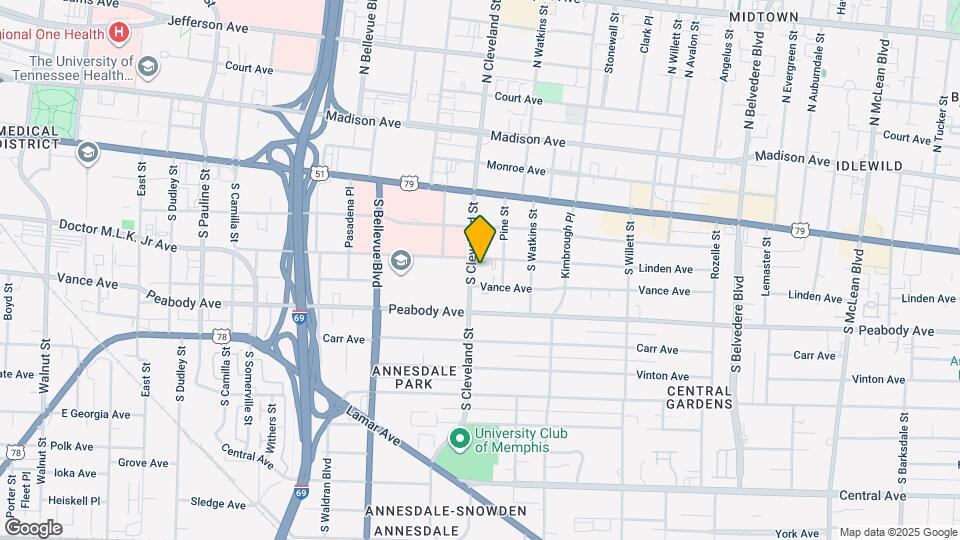 314 S Cleveland St Map and Location Details
