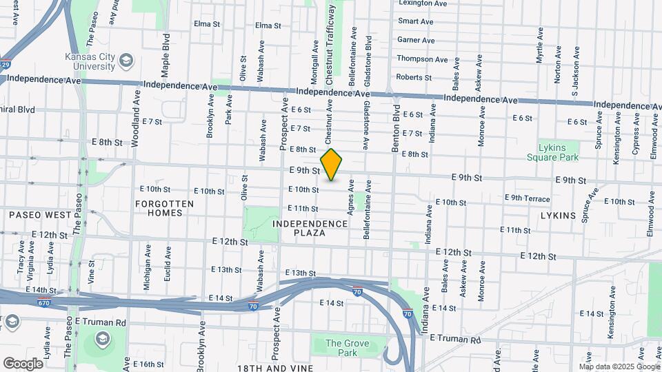 2812 E 10th St Map and Location Details