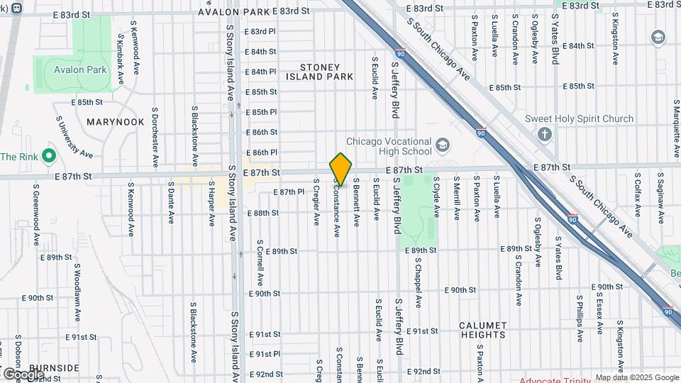 8731 S Constance Ave Map and Location Details