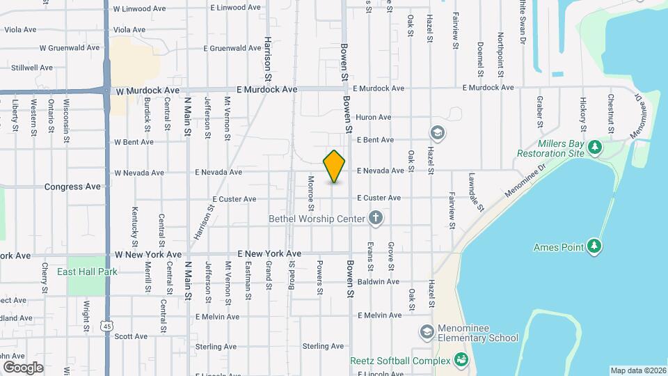 1412 Powers St Map and Location Details