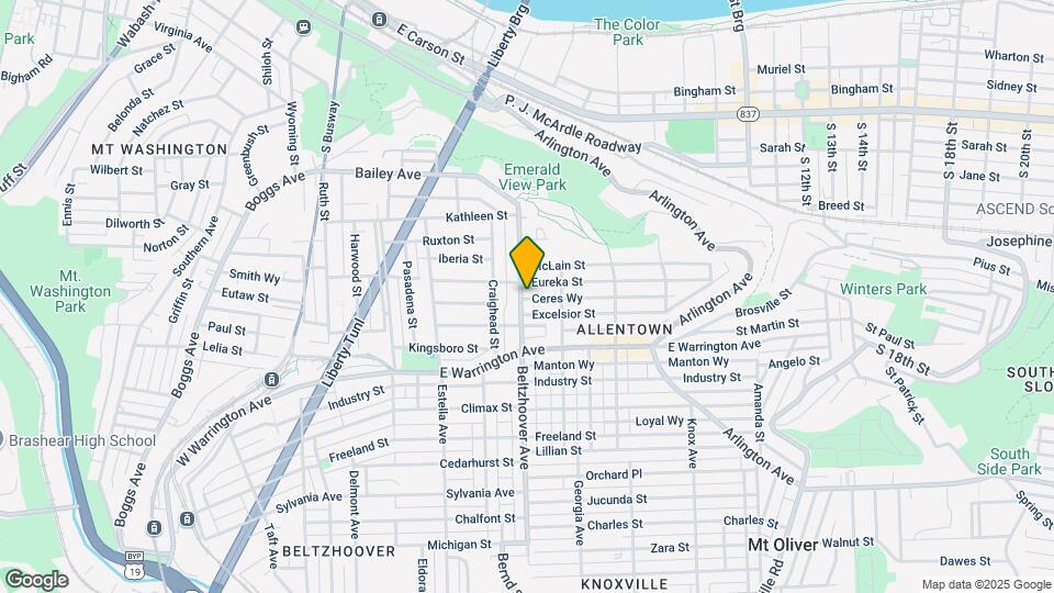 67 Beltzhoover Ave Map and Location Details