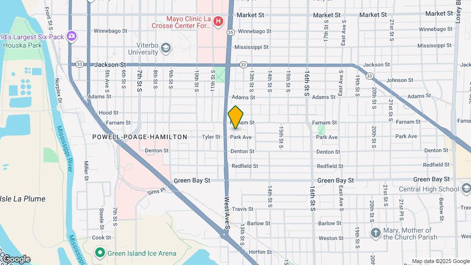 1217 Park Ave Map and Location Details