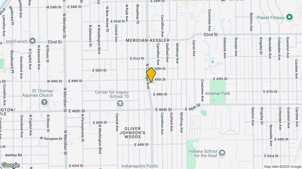 4839 N College Ave Map and Location Details
