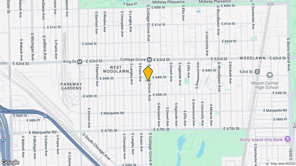 6420 S Cottage Grove Ave Map and Location Details