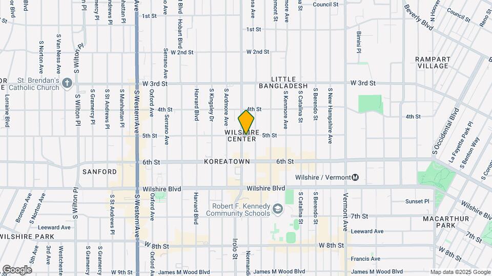 504 S Normandie Ave Map and Location Details