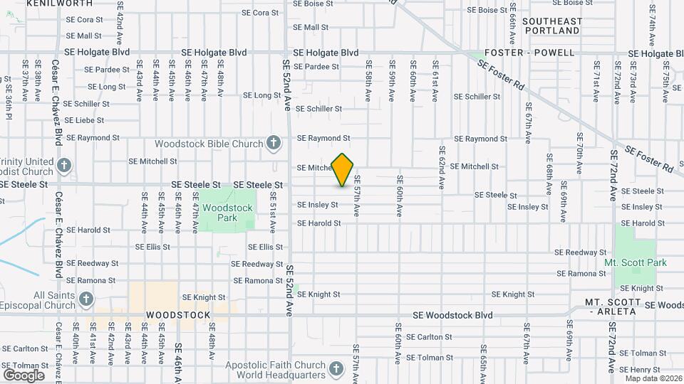 5610 SE Steele St Map and Location Details