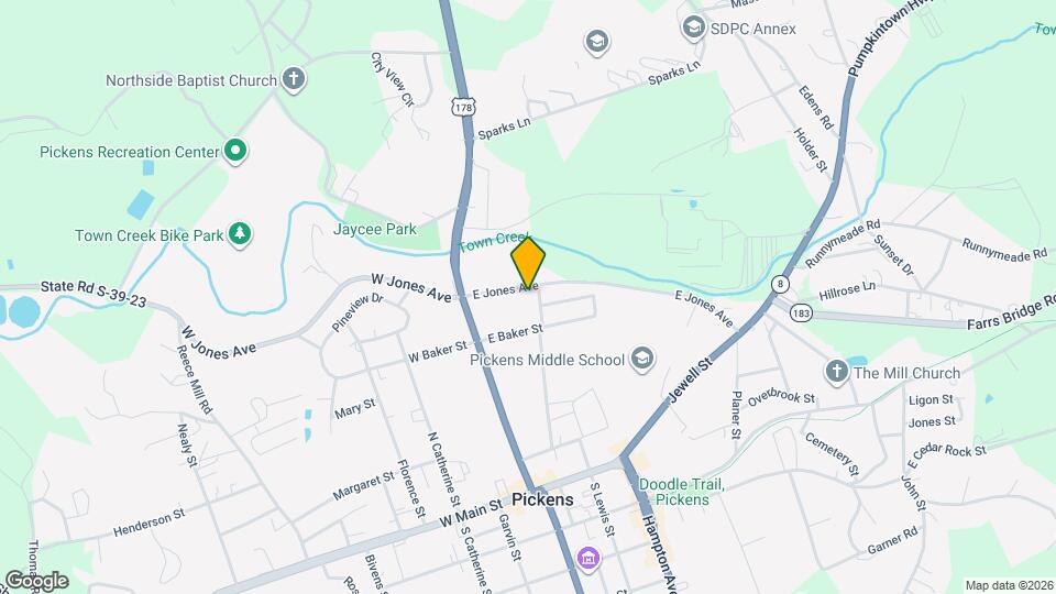 134 E Jones Ave Map and Location Details