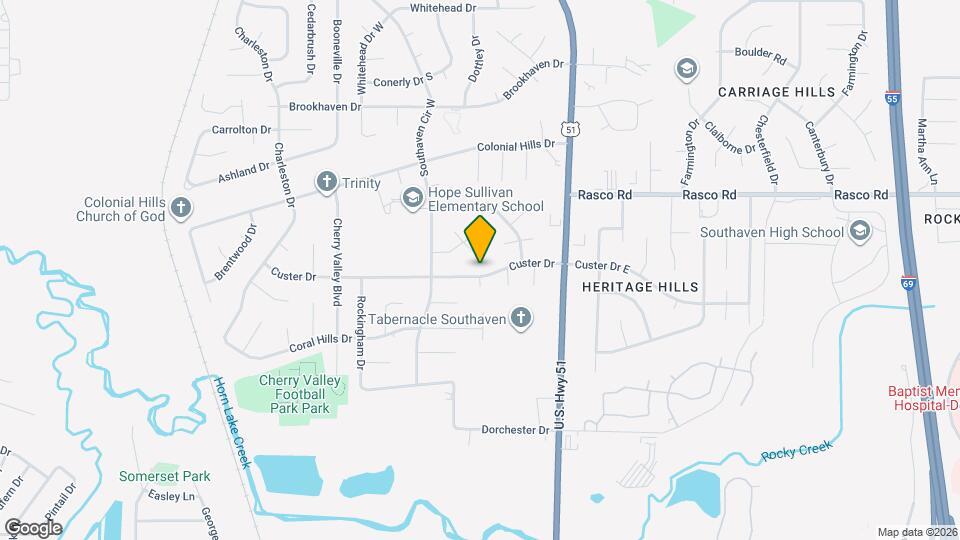 1686 Custer Dr Map and Location Details