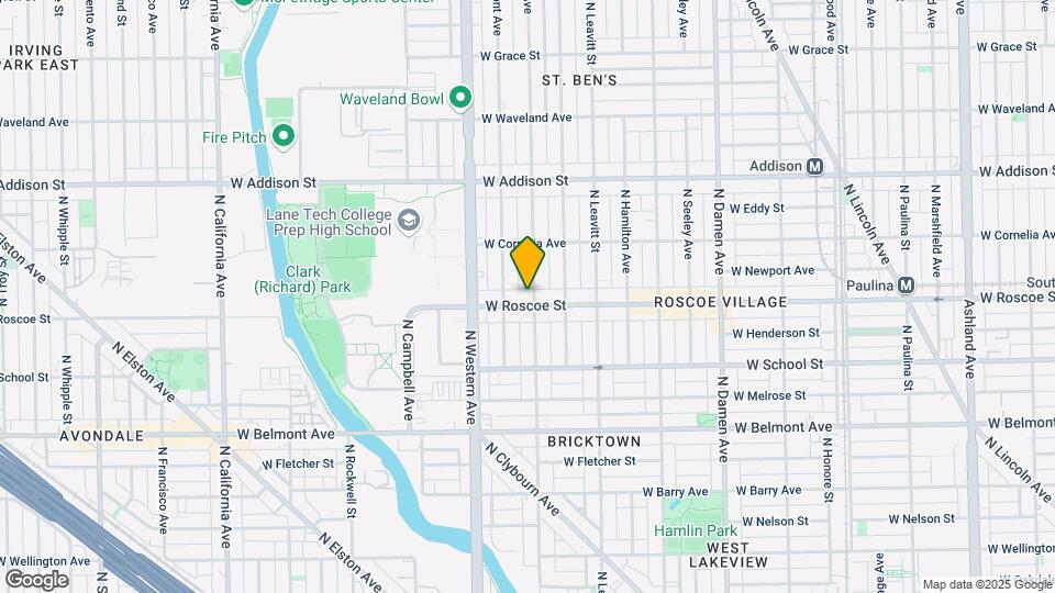 2302 W Roscoe St Map and Location Details