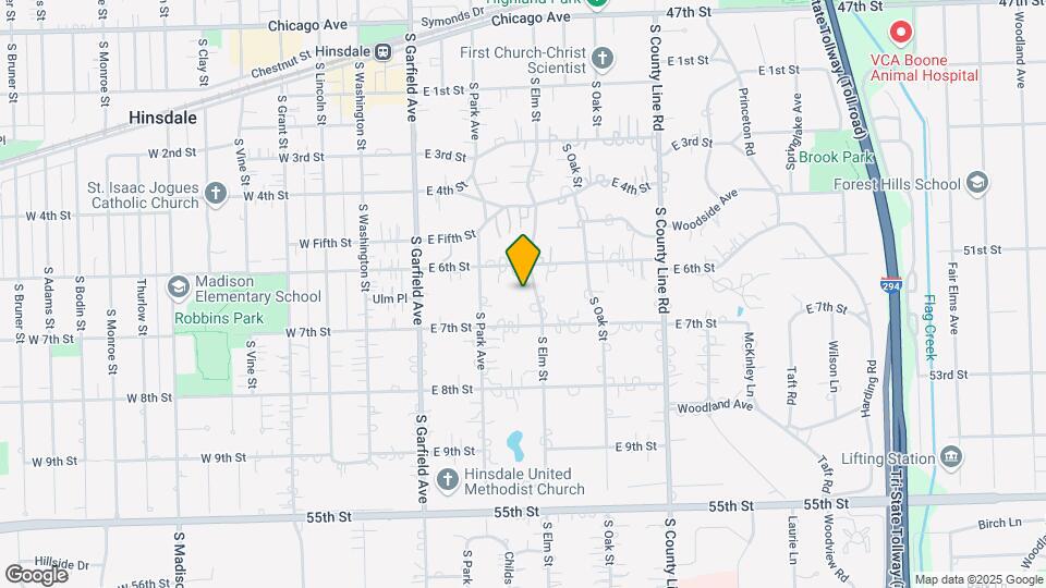 620 S Elm St Map and Location Details