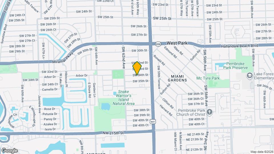 6050 SW 34th St Map and Location Details