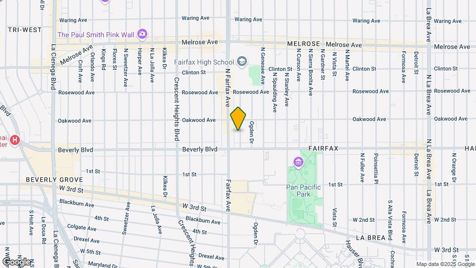335 N. Orange Grove Avenue Map and Location Details