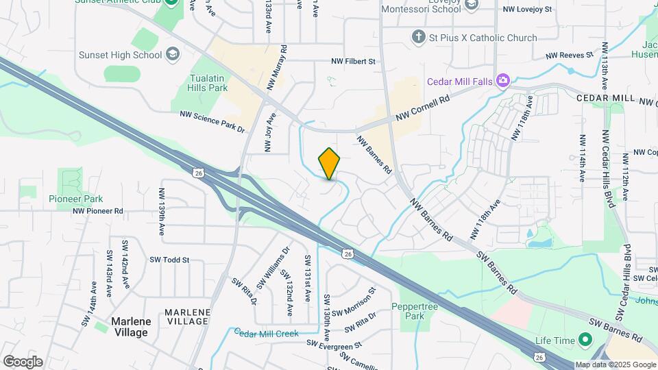 12618 NW Barnes Rd Map and Location Details