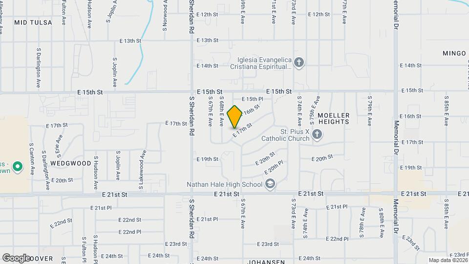 1632 S 69th E Ave Map and Location Details