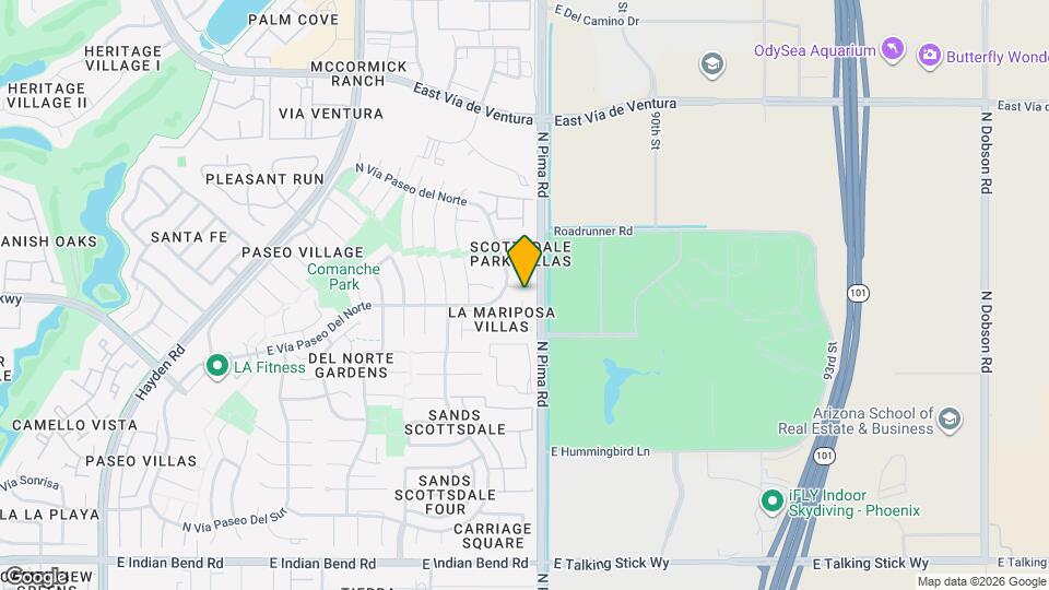 8743 E Via De La Luna Map and Location Details