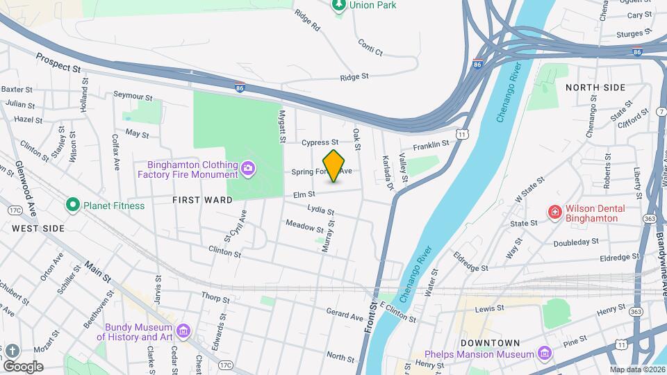 16 Elm St Map and Location Details