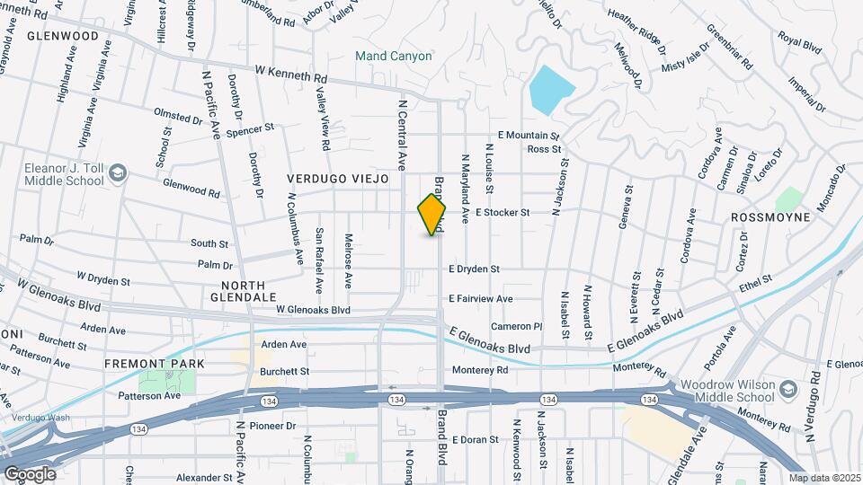 1131 N Brand Blvd Mapa y Detalles de la Ubicación