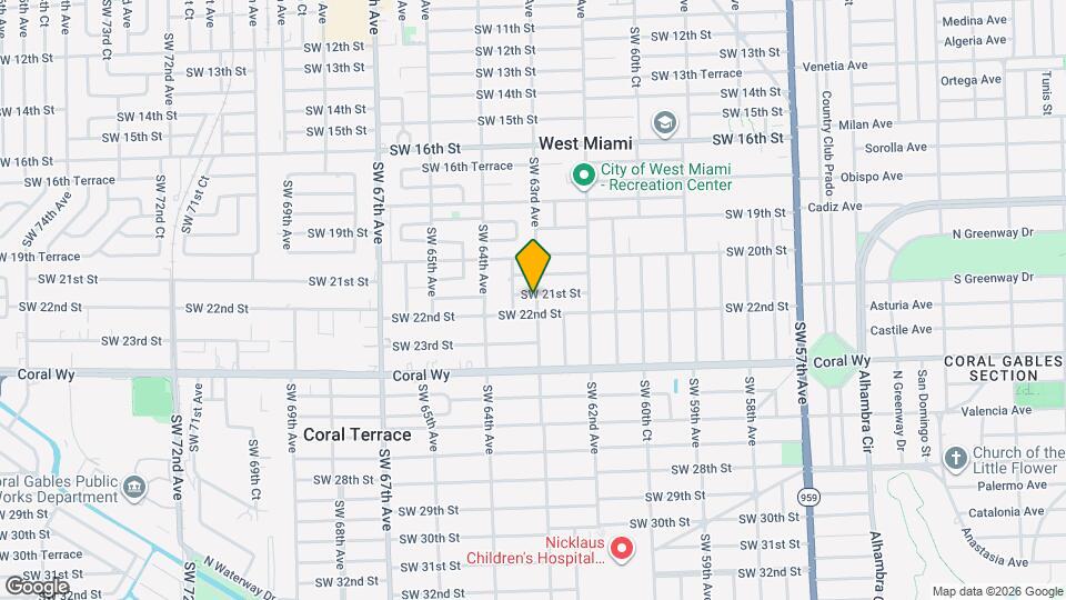 6300 SW 21st St Map and Location Details