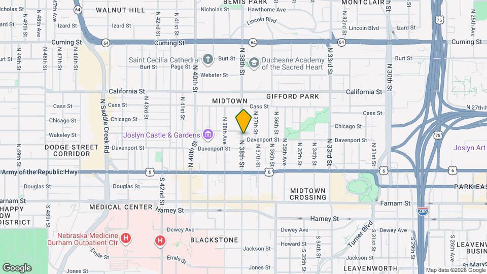 303 N 38th St Map and Location Details