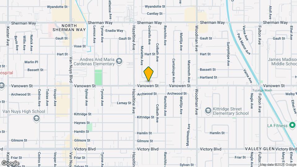 14001 Vanowen St Mapa y Detalles de la Ubicación