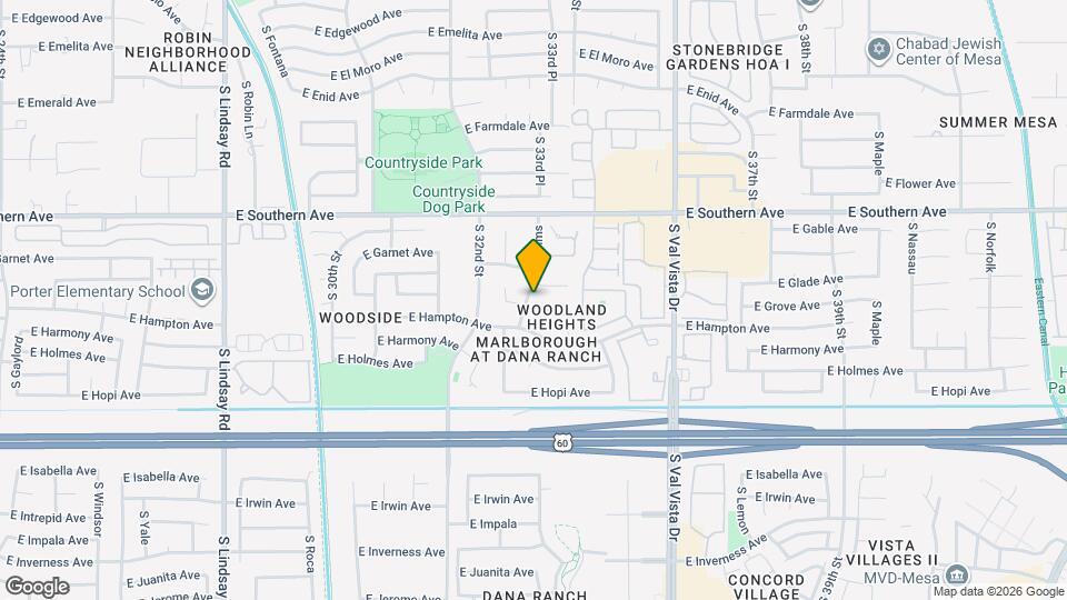 3338 E Grove Ave Map and Location Details