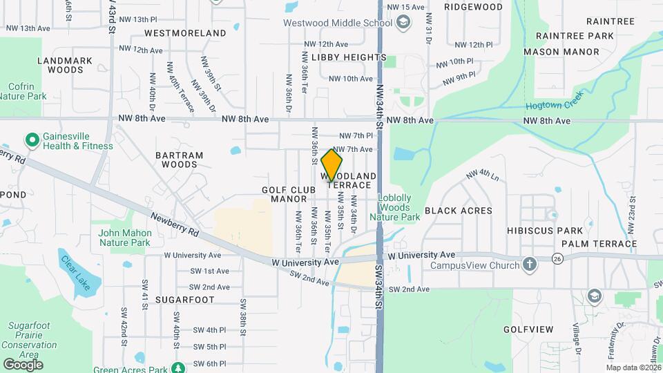 527 NW 35th Ter, Unit Main House Map and Location Details