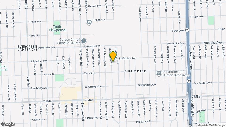 19480 Huntington Rd Map and Location Details