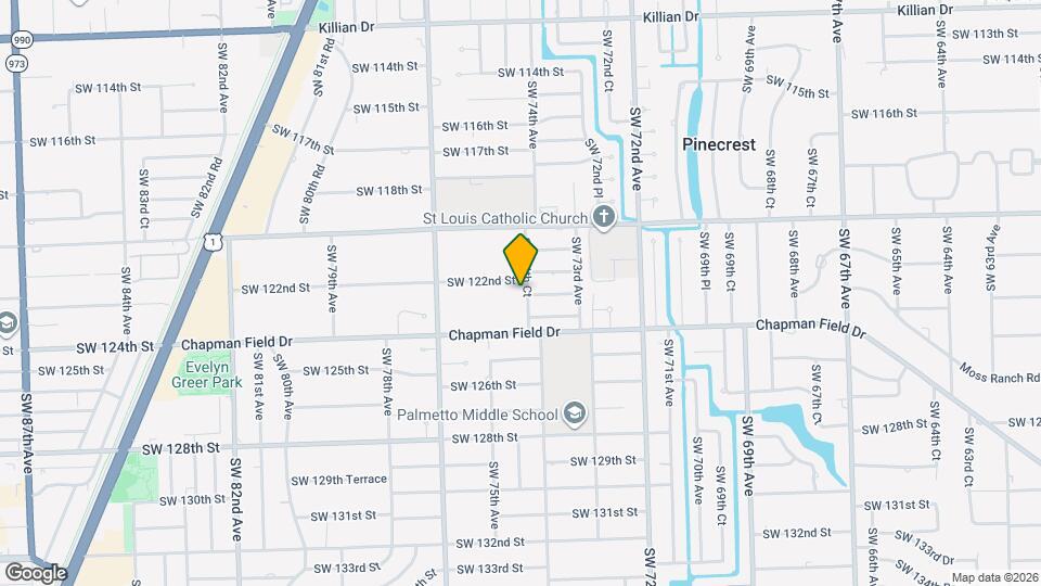 12200 SW 74th Ct Map and Location Details