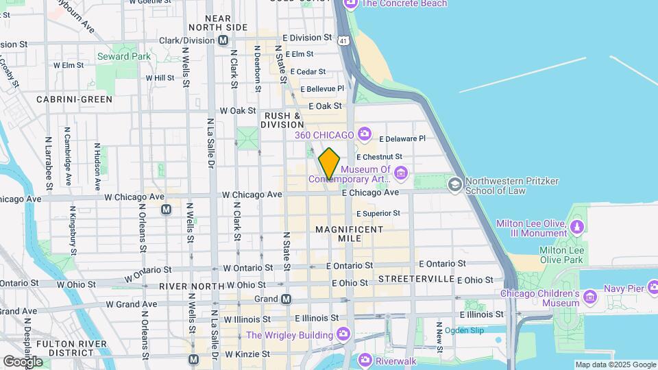 800 N Michigan Ave Mapa y Detalles de la Ubicación