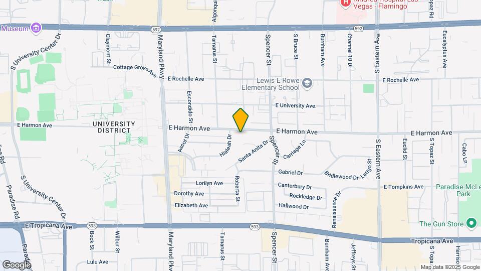 1655 E Harmon Ave Mapa y Detalles de la Ubicación