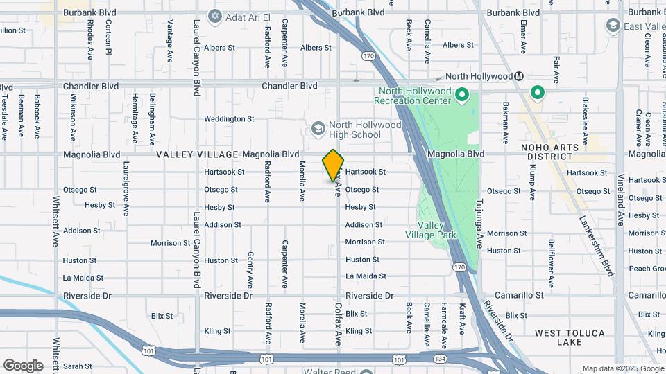 11707 Otsego St, Unit C Map and Location Details