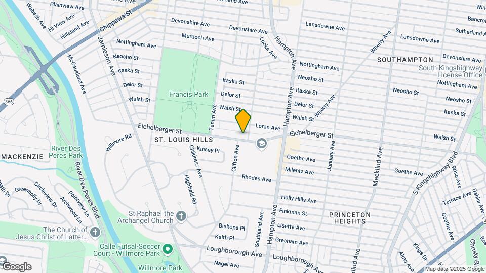 6209 Eichelberger St, Unit 1F Map and Location Details