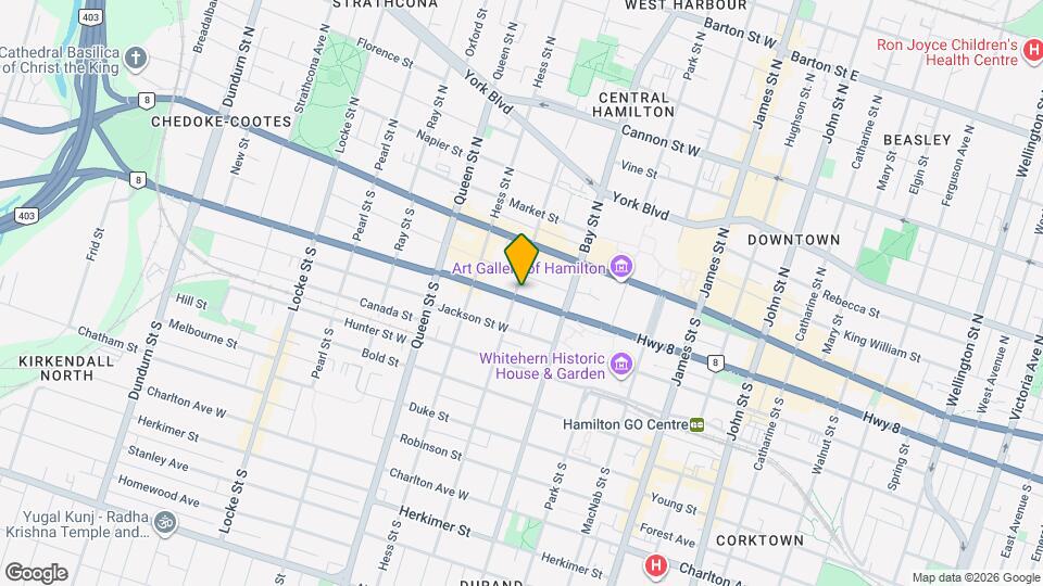 150 Main St W Map and Location Details