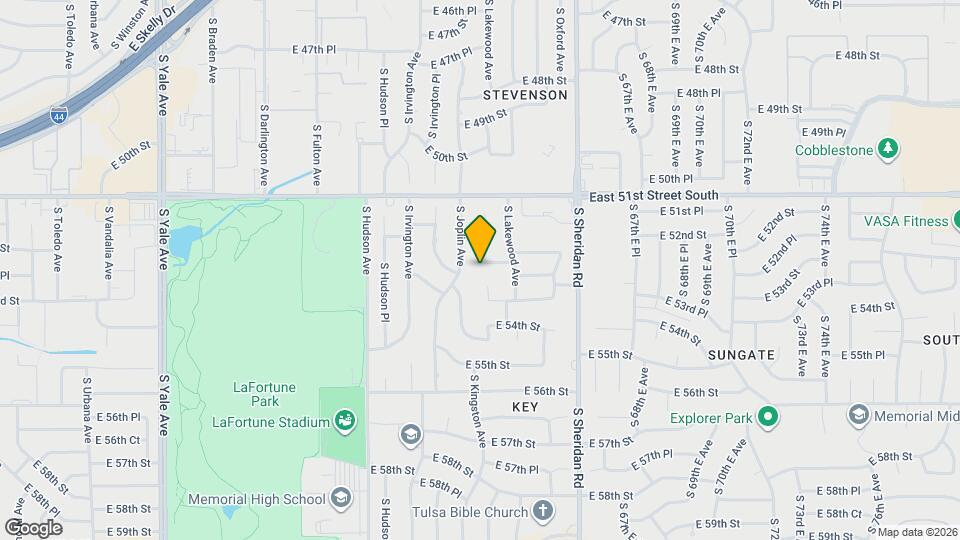 6004 E 52nd Pl Map and Location Details