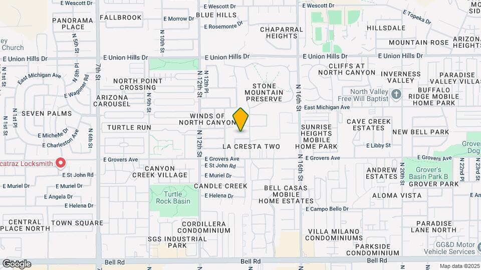 1332 E Charleston Ave Map and Location Details