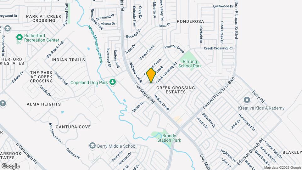 2521 Creek Crossing Rd Map and Location Details