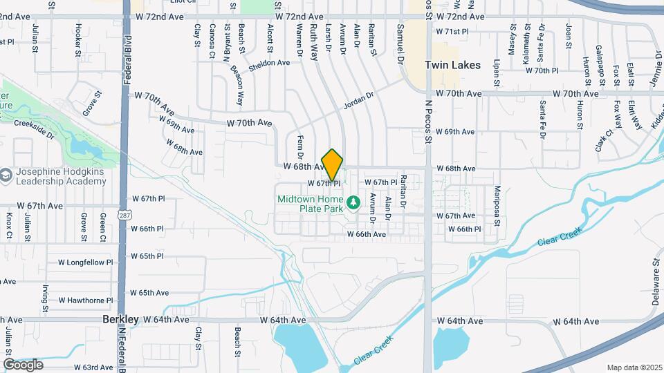 2110 W 67th Pl Map and Location Details