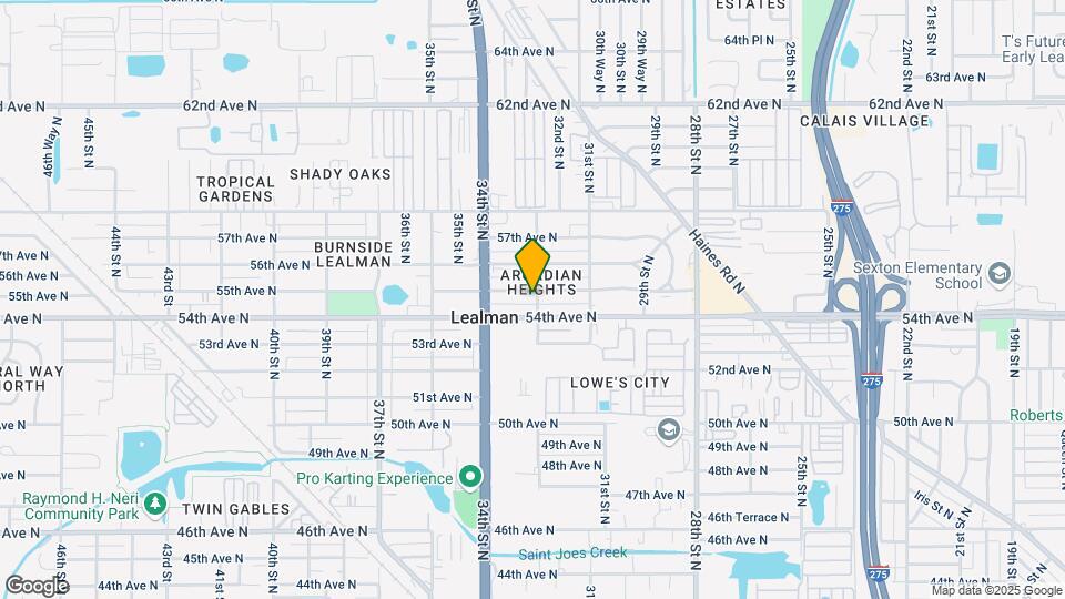 5450 33rd St N Mapa y Detalles de la Ubicación