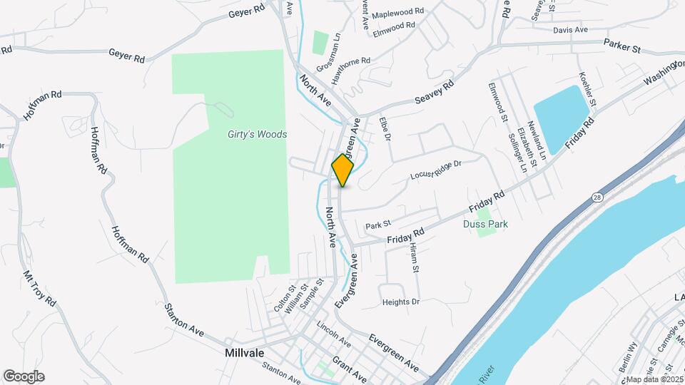 706 Evergreen Ave Map and Location Details