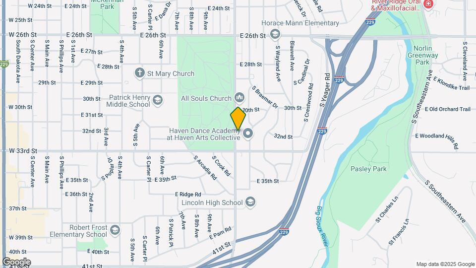 2400 S Cliff Ave Mapa y Detalles de la Ubicación