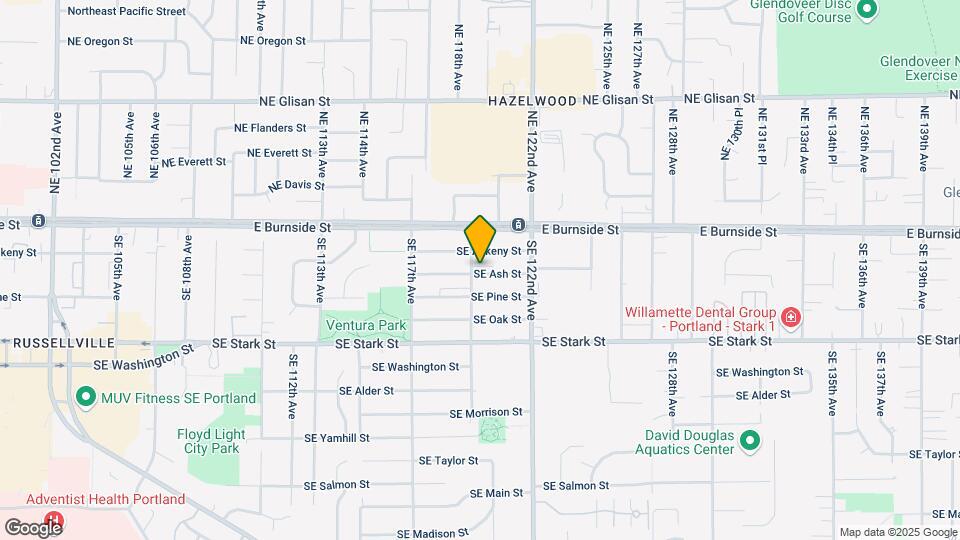 11929 SE Ash St Map and Location Details
