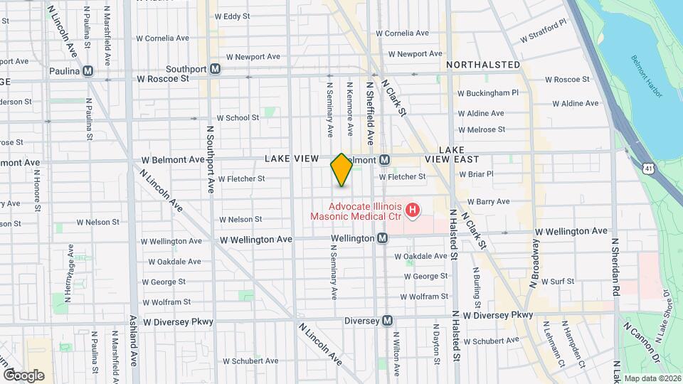 1046 W Barry Ave, Unit 3 Map and Location Details