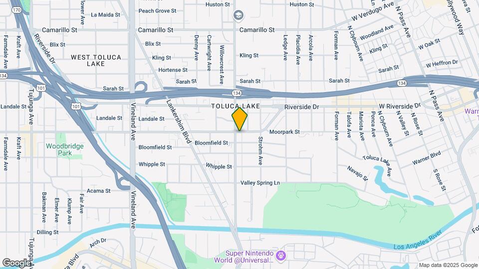 10550 Moorpark St Mapa y Detalles de la Ubicación